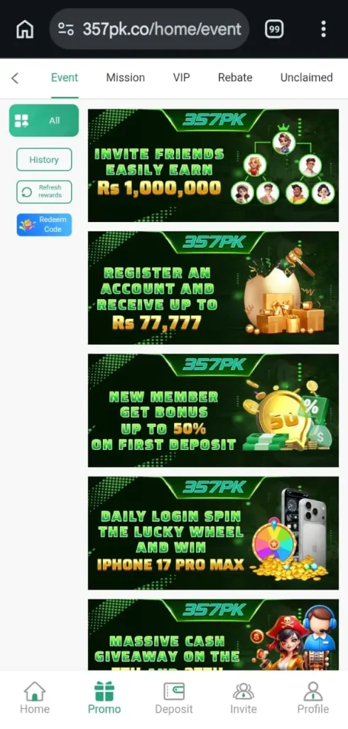 bonuses in 357pk game