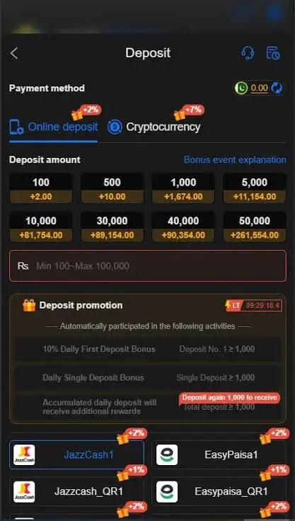 deposit method