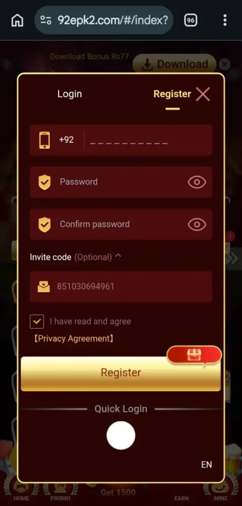register methd